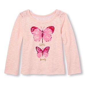 THE CHILDREN’S PLACE | Long Sleeve Embellished Top